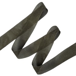 Окантовочная лента-бейка, цвет Тёмно-Серый 22мм (на отрез)  в Шатуре