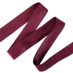 Окантовочная лента-бейка, цвет Бордовый 22мм (на отрез)  в Шатуре