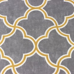 Интерьерная ткань Дак (DUCK), принт &quot;Орнамент на Сером&quot; (на отрез)  в Шатуре