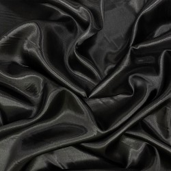 Ткань Атлас-сатин, цвет Черный (на отрез)  в Шатуре