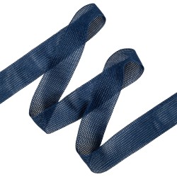 Окантовочная лента-бейка, цвет Синий 22мм (на отрез)  в Шатуре