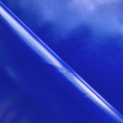 Ткань ПВХ 450 гр/м2, Синий (Ширина 160см), на отрез  в Шатуре